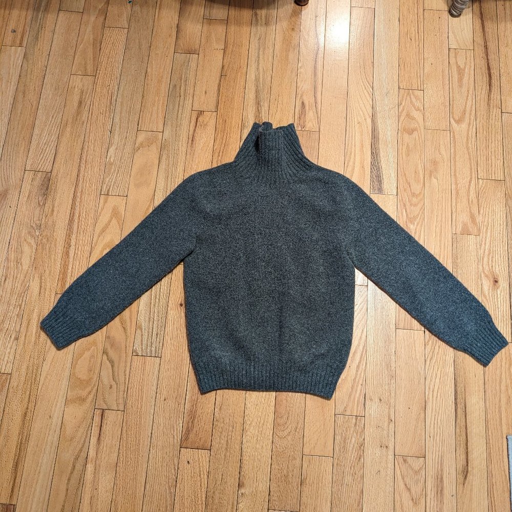 Harley Rollneck Lambswool Jumper in Derby Grey - Picture 2 of 5
